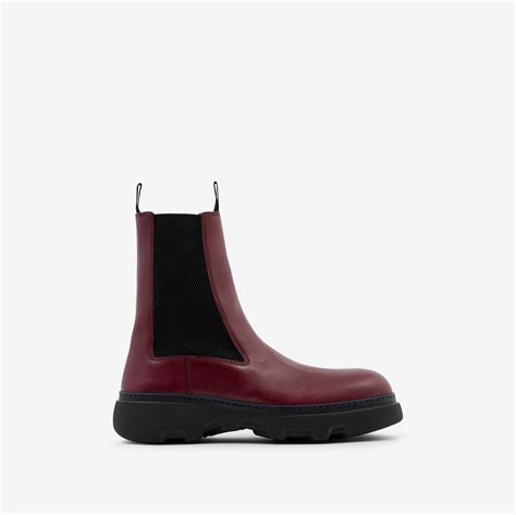 burberry chelsea boots men's|Leather Creeper Low Chelsea Boots in Black/lichen .